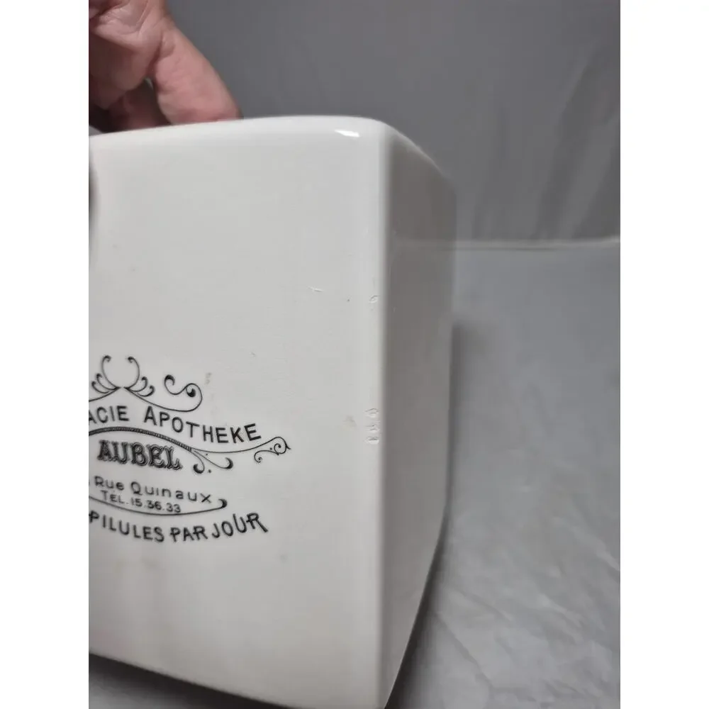 💥 Rare Pottery Barn Tissue Box Pharmacie French Script